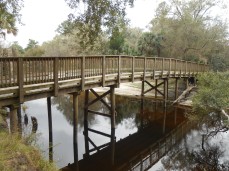 Bridge where the railroad once crossed the Econlockhatchee River, now part of the Florida Trail